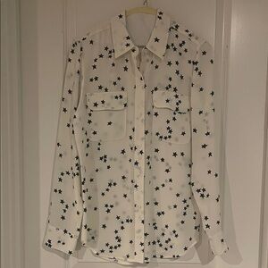 Equipment Star Patterned Button-Up Shirt Size Small